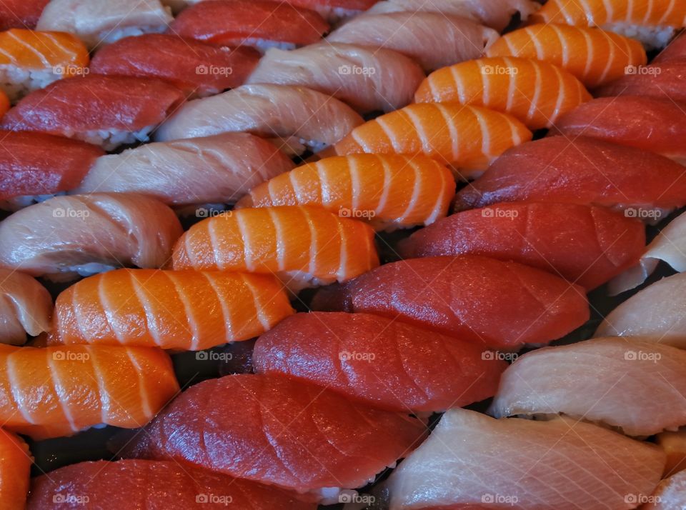 Full frame of of sashimi