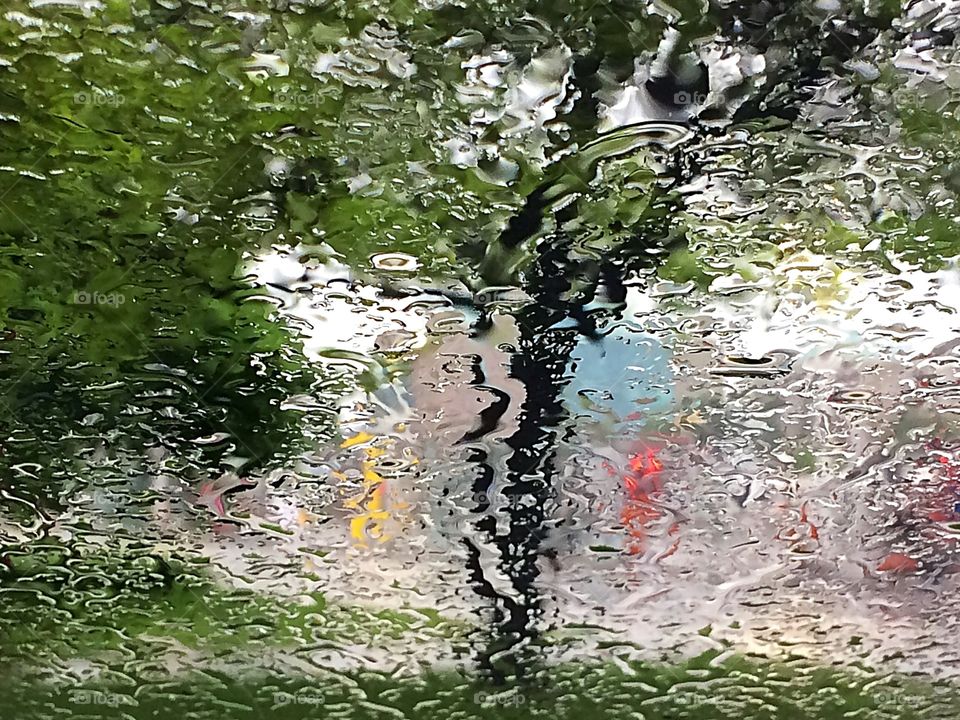 Rain texture on window