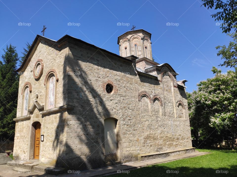 Serbian orthodox monastery Koporin side view