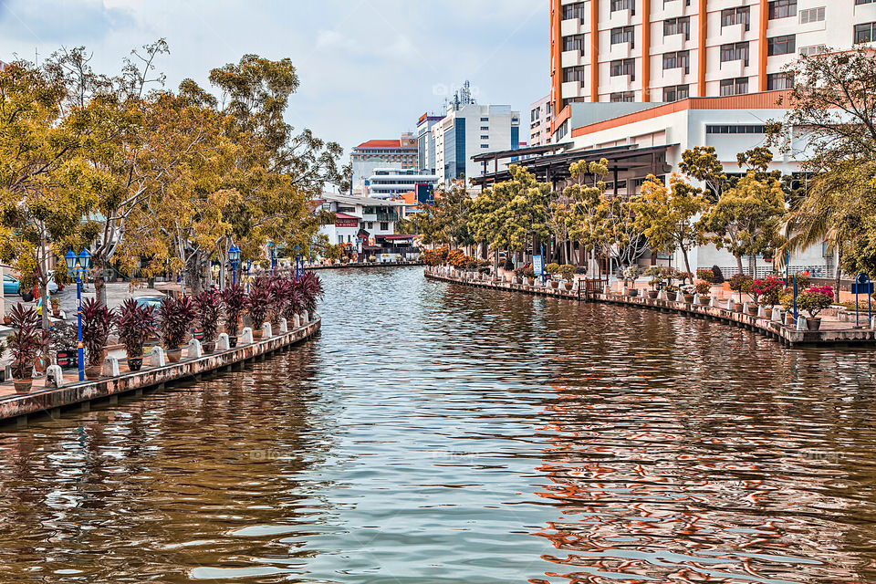 Scenic view of river