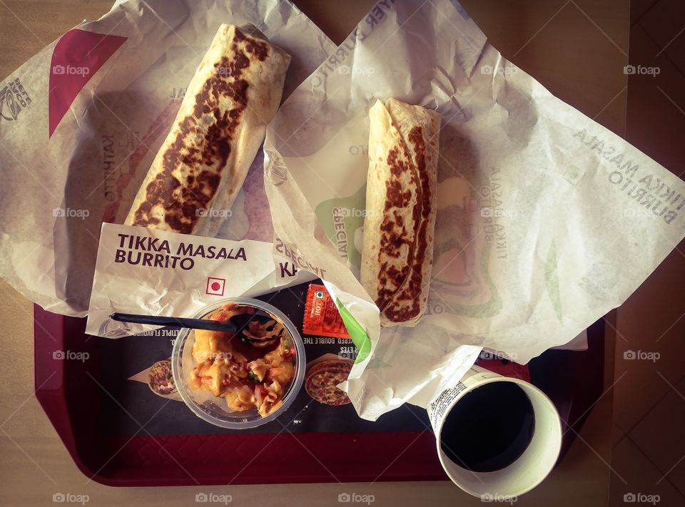 Tikka masala burrito