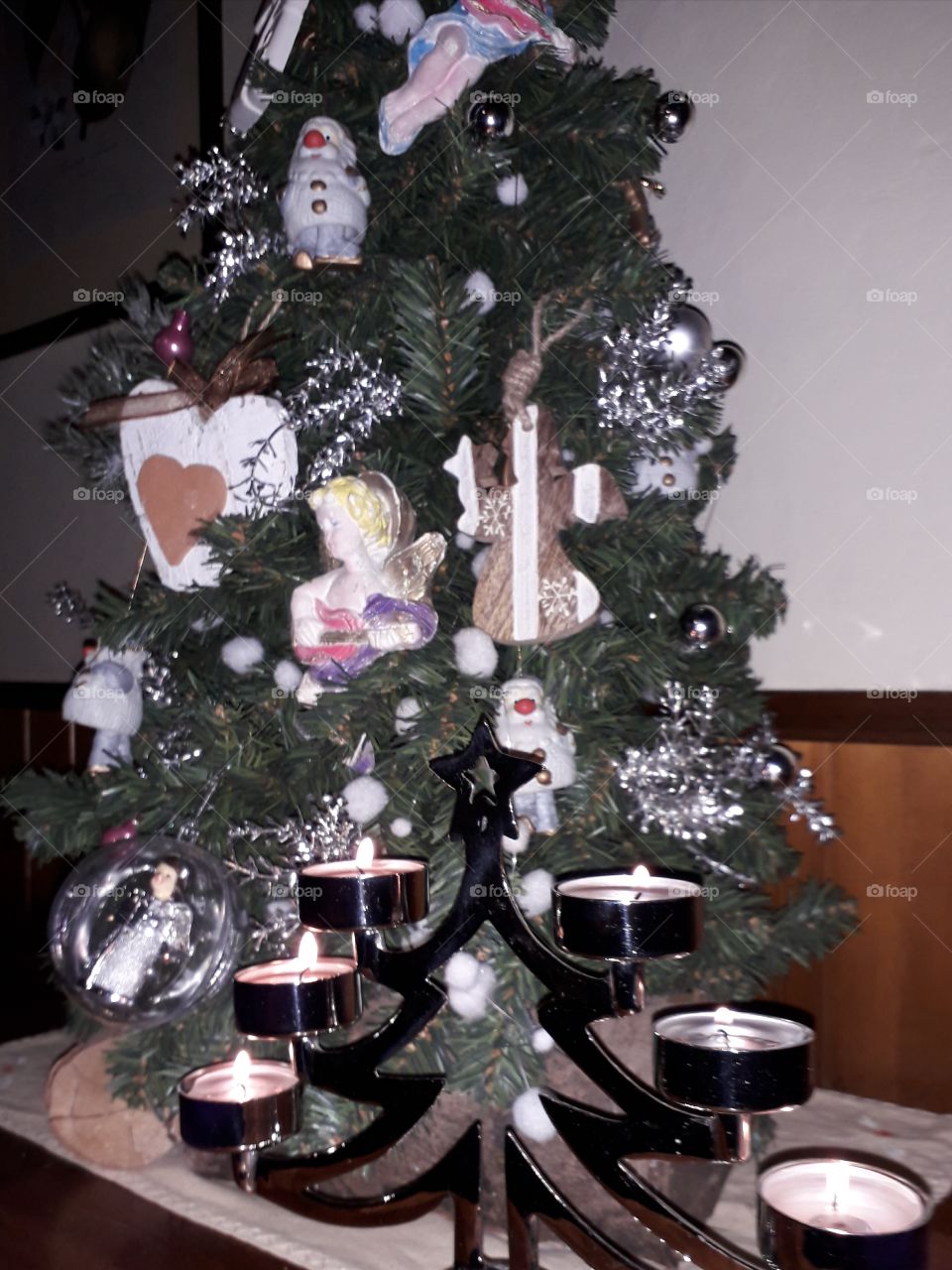 classic and modern Christmas tree