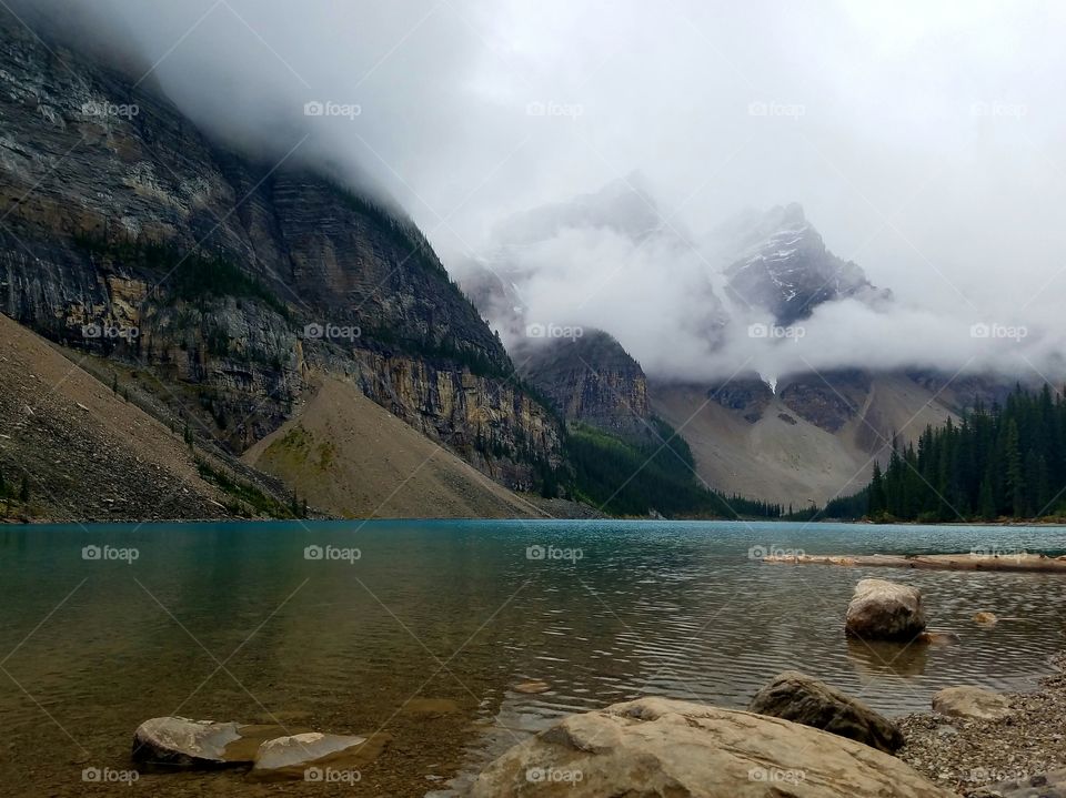 Moraine Lake Cloudy Day