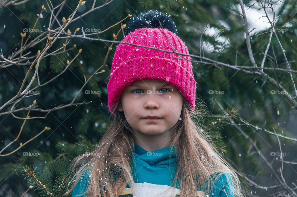 Girl with a red hat