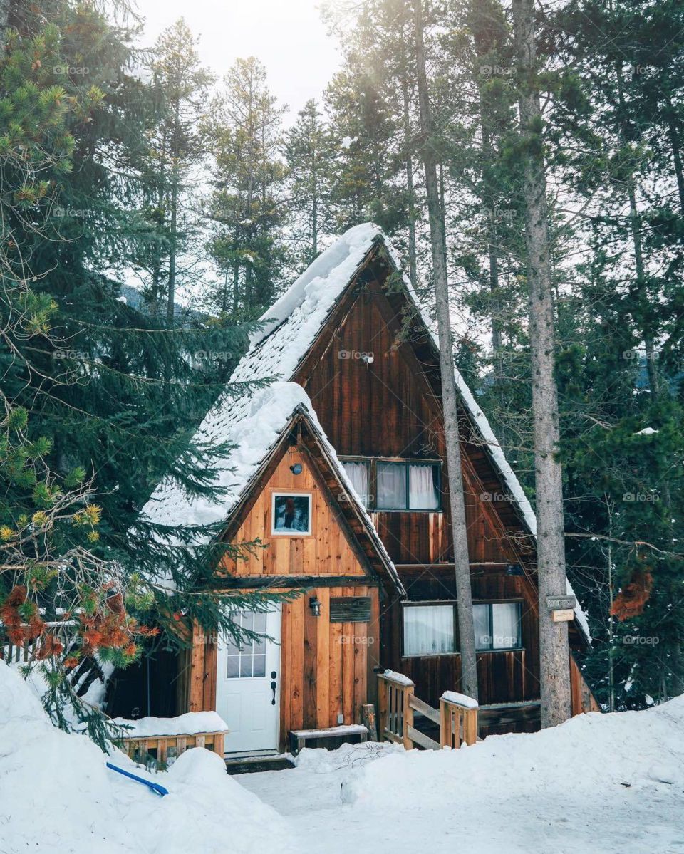 House, Wood, Bungalow, Winter, Snow
