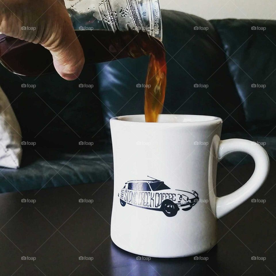 Pouring my Morning Coffee