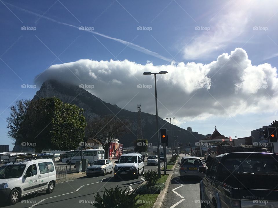 Rock of Gibraltar- cloud- sky - travel - places Tourism -history 