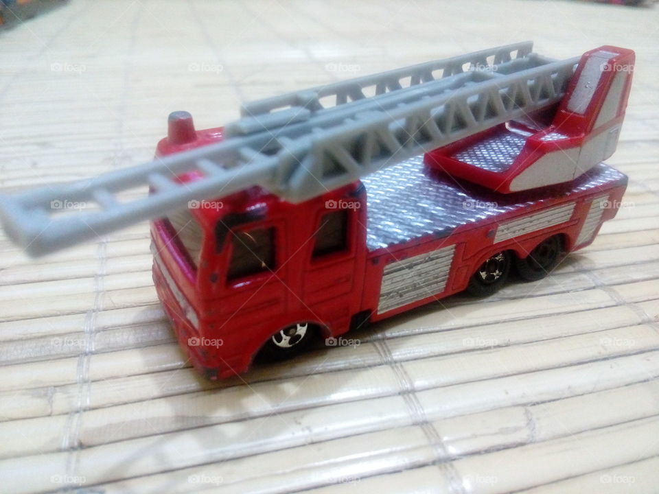 close up - fire truck toy