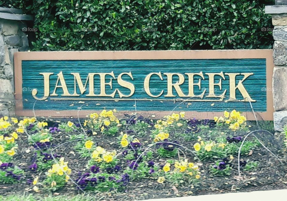 James Creek sign