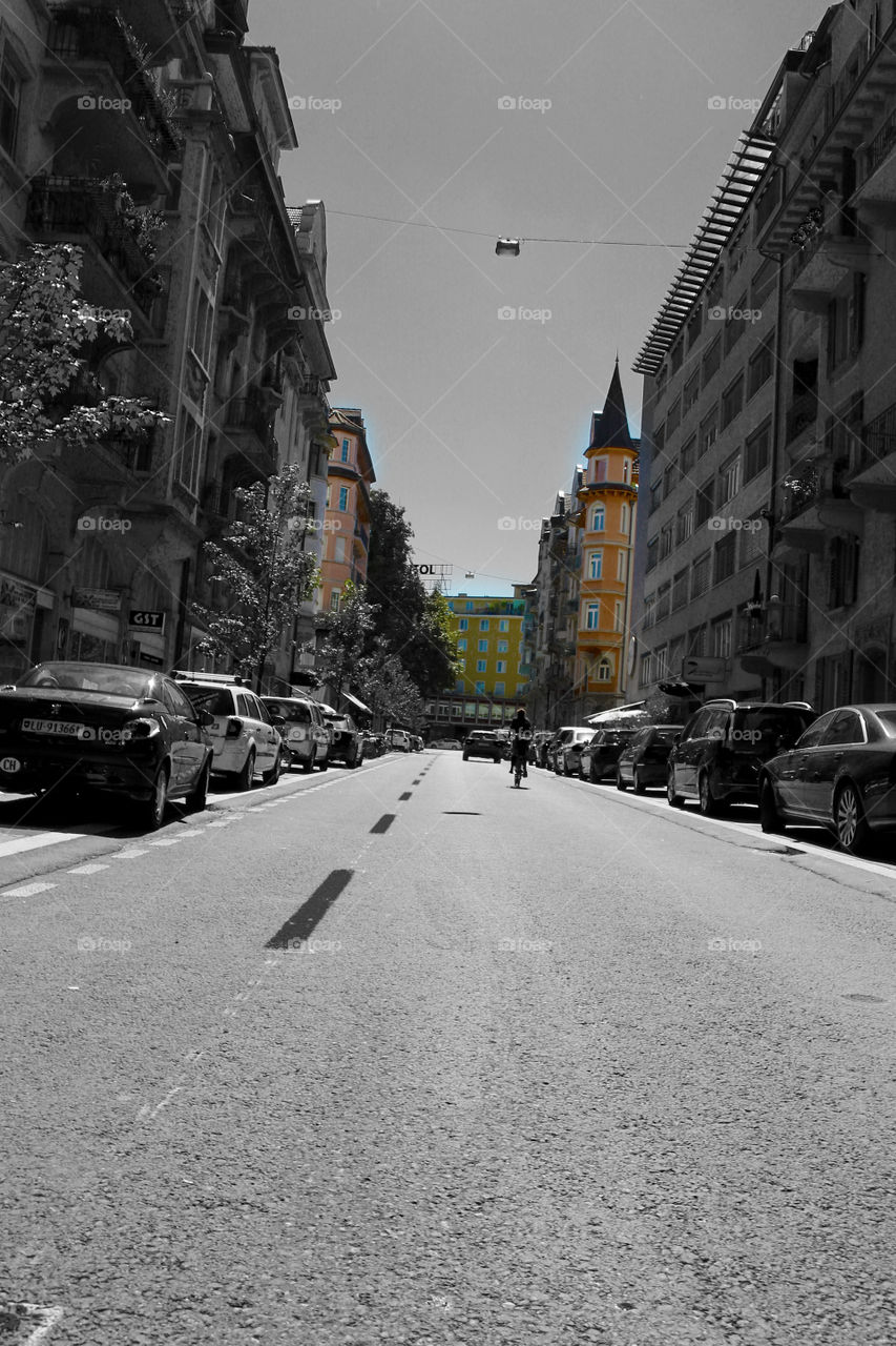 City street in Switzerland 