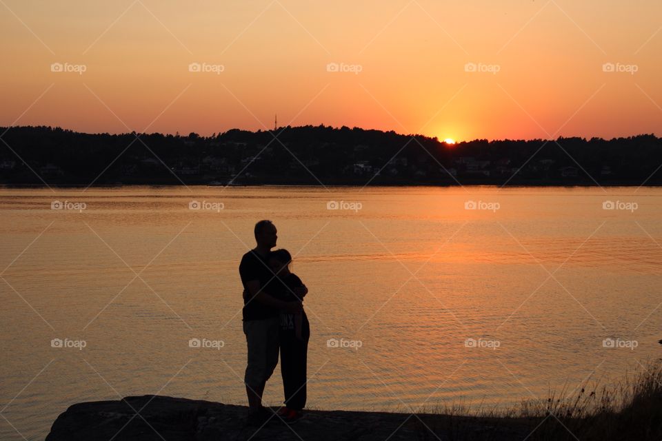 Golden hour by the sea