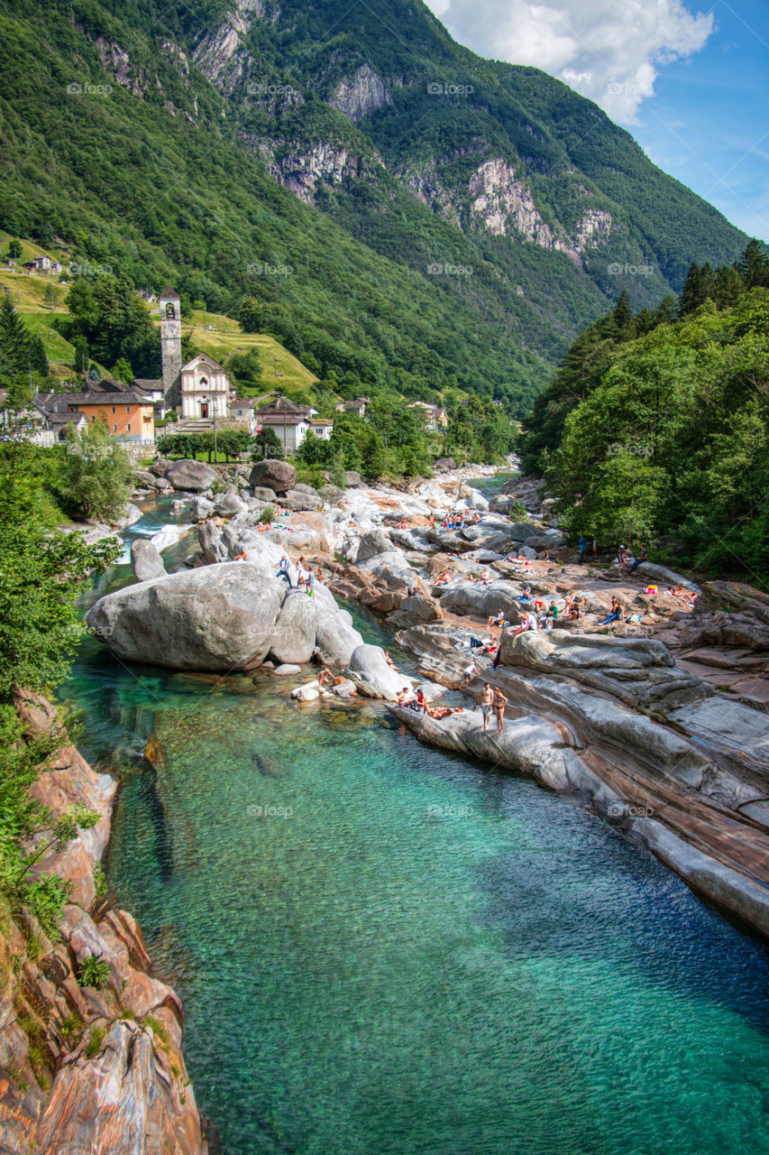 High angle view of a scenic nature