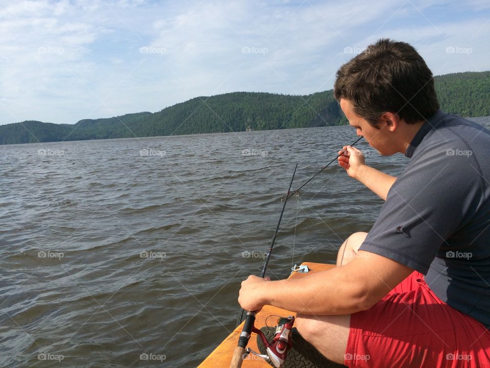Fishing on temiskaming lake at the base of the Kipawa River