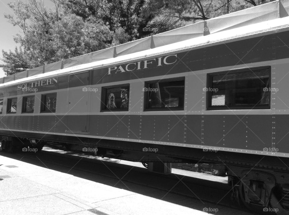 Southern Pacific Railway train car. Southern Pacific Railway train car