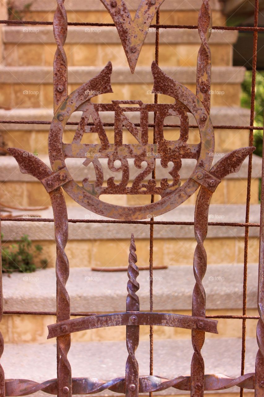 rusty old gate
