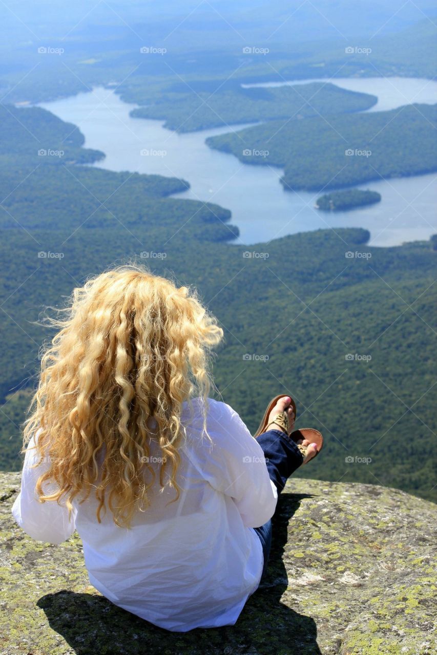 On summit of white face mountain 