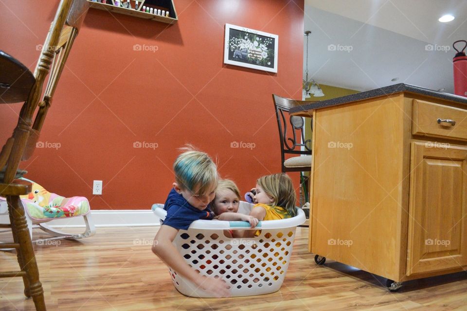 3 kids and a basket