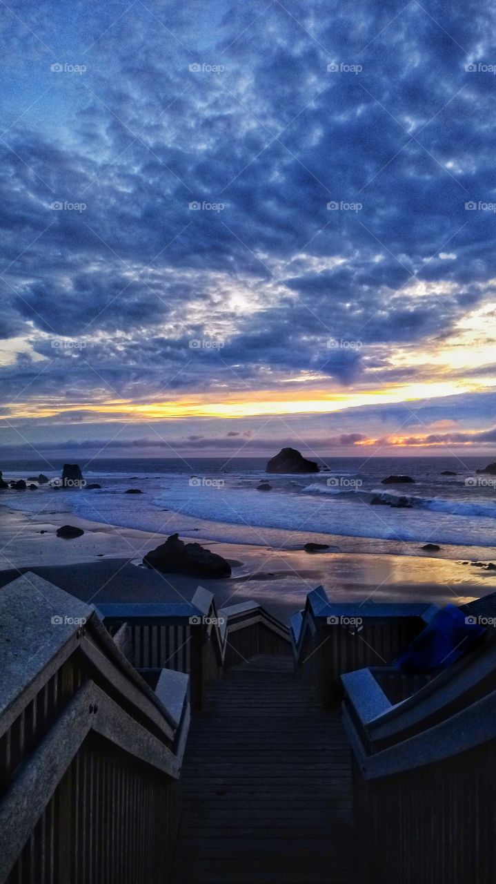 Sunset Bandon Oregon