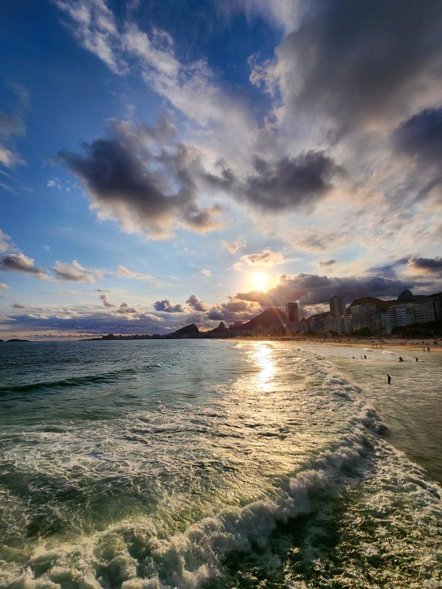 Sunset on the Shores of Copacabana