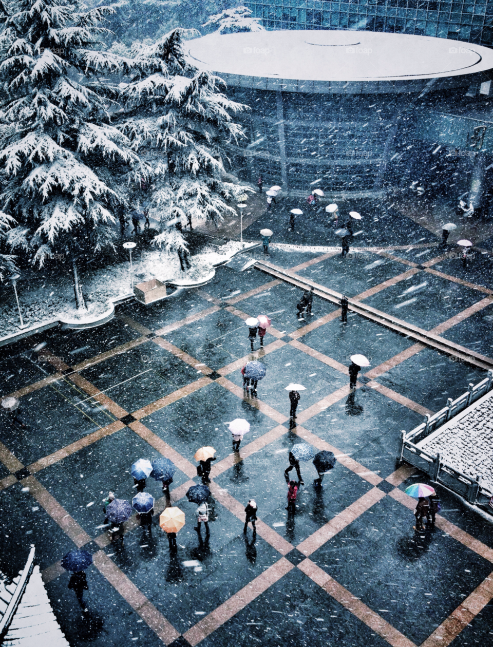 wuhan china snow winter chinese by zhouwong