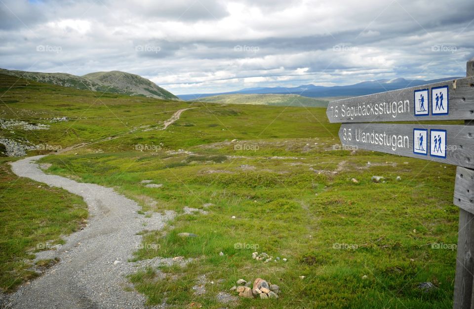 The trail from Nipfjället, Dalecarlia, Sweden. (Stigen från Nipfjället, Dalarna.)