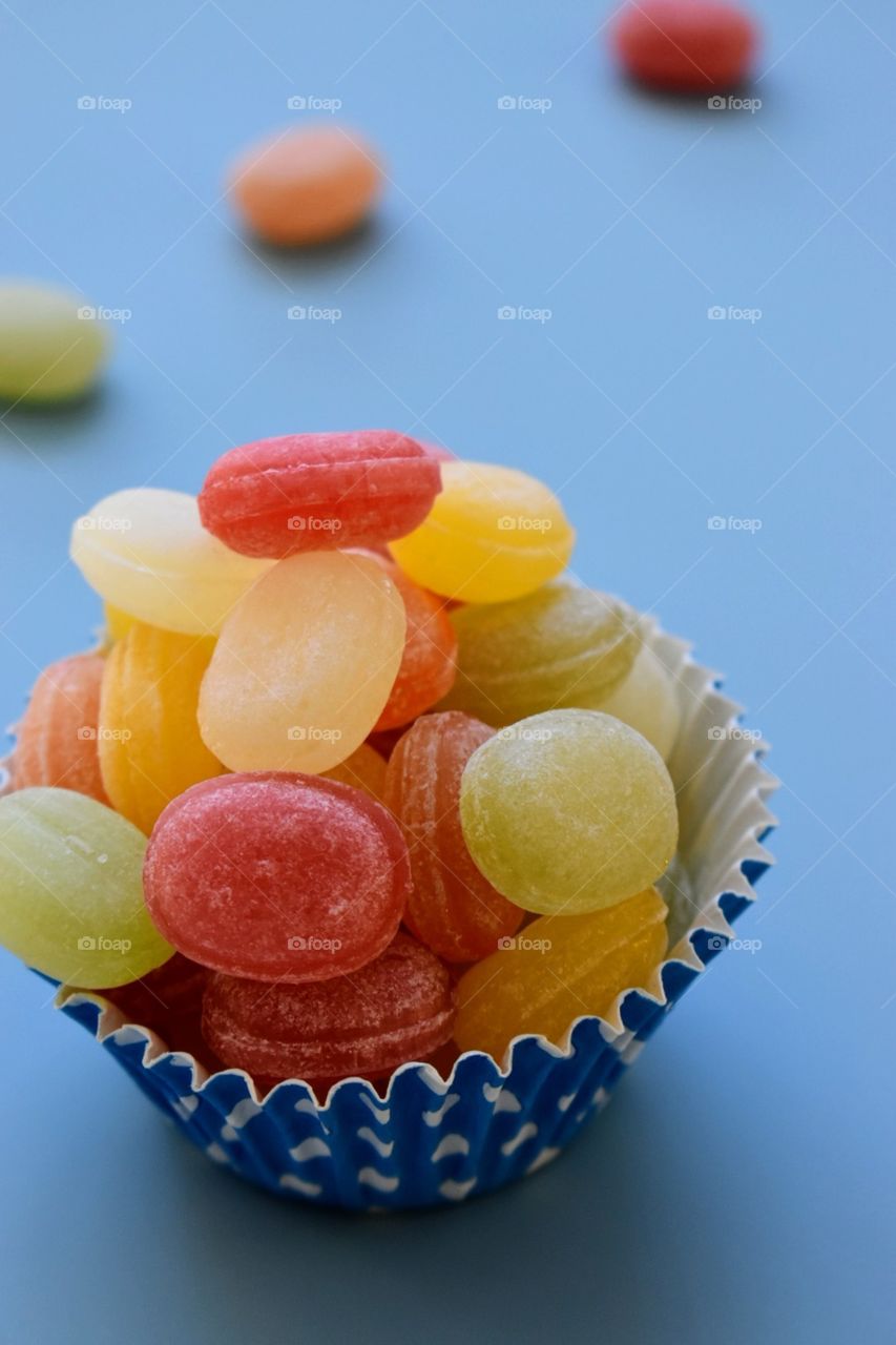 Colored sweet candies