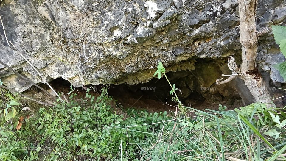 cave under the mountain