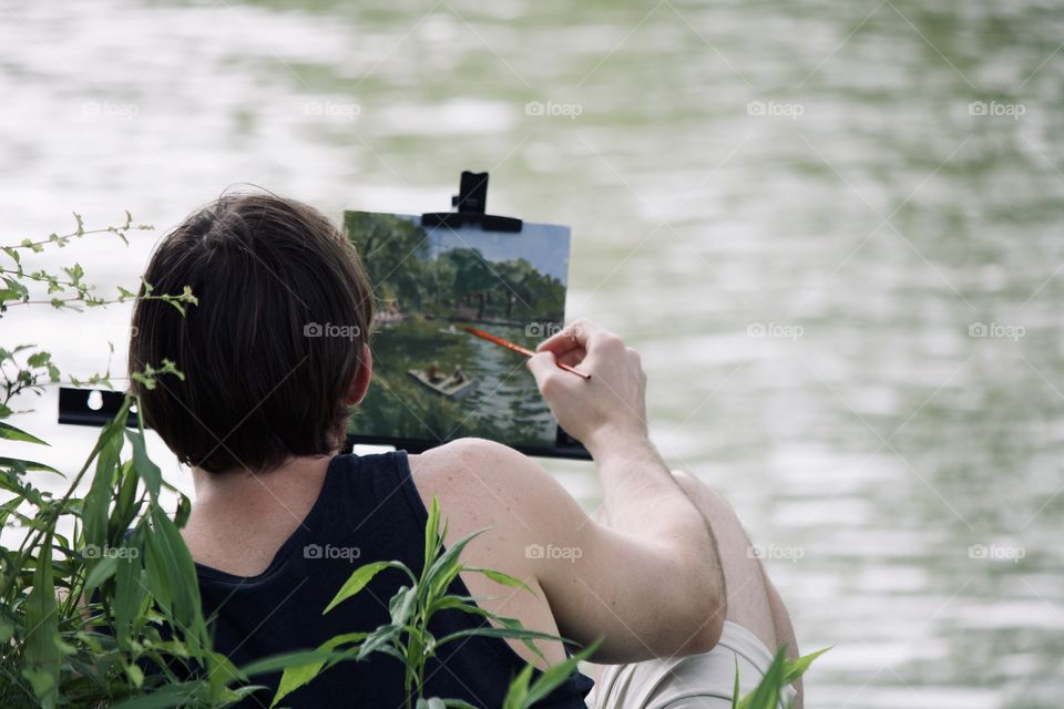 Painting at the park 