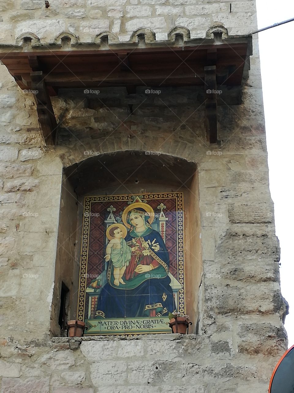 Outside of an ancient building in Perugia