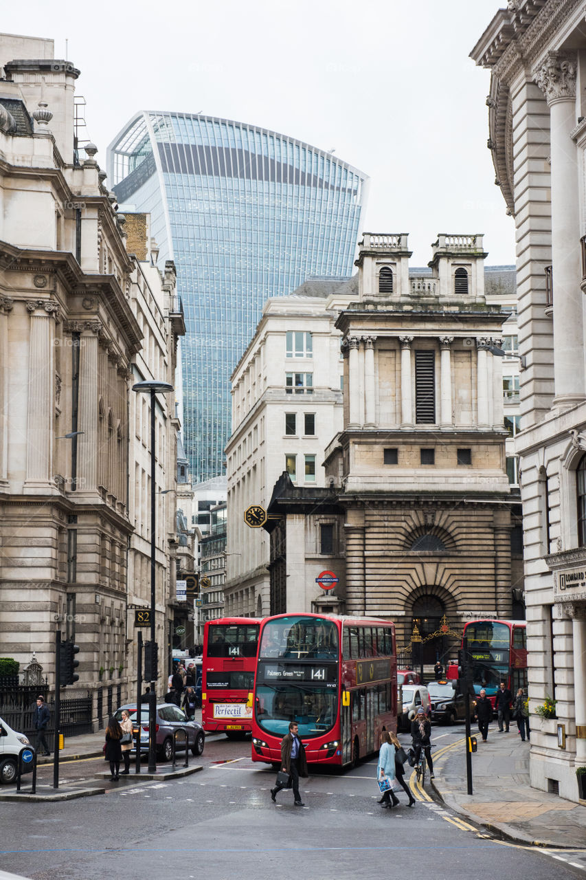 20 Fenchurch Street rising up in the background of central London.