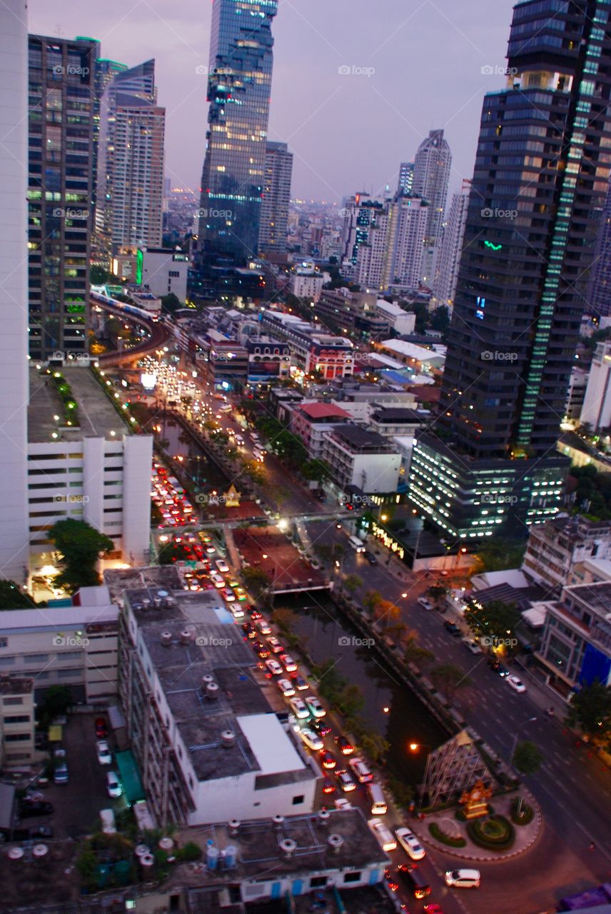 Bangkok city at night 