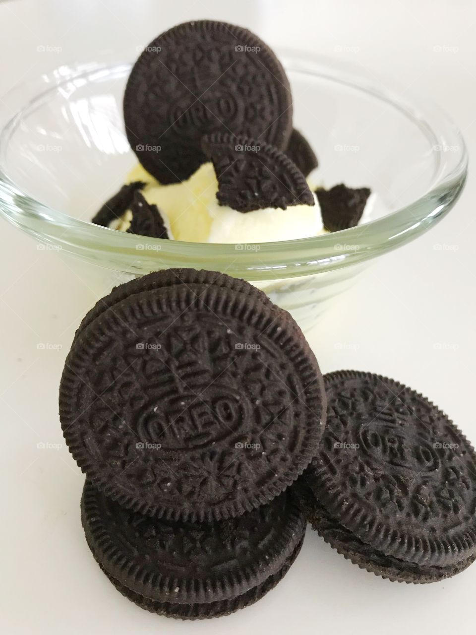 Oreo with ice cream 