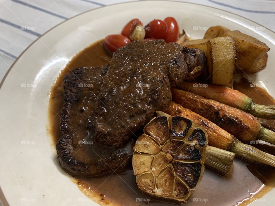 Steak as main course today no2