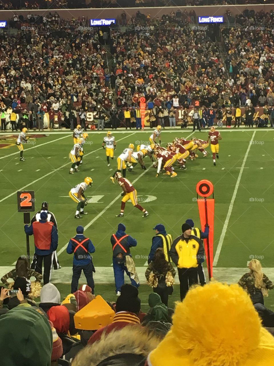 Washington Redskins vs Green Bay Packers game.