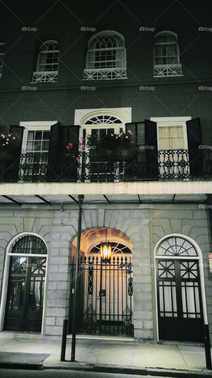 The LaLaurie Mansion, said to be one of the most haunted places in all of New Orleans, LA.