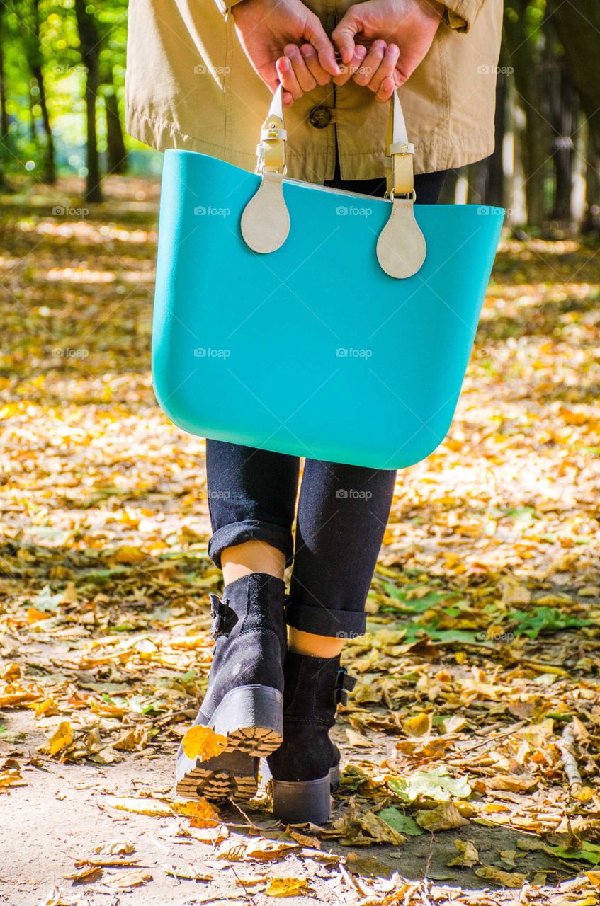 Girl with bag in the hands