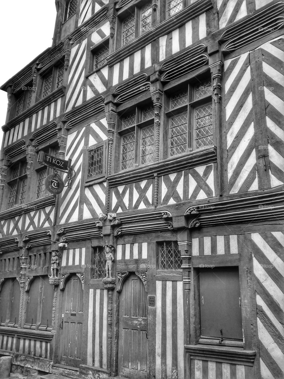 A half-timbered house at Rennes