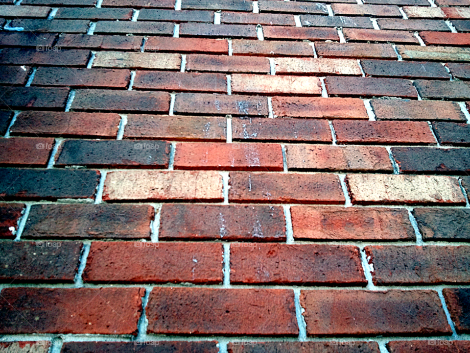 Brick Wall Up. Looking a brick wall from below