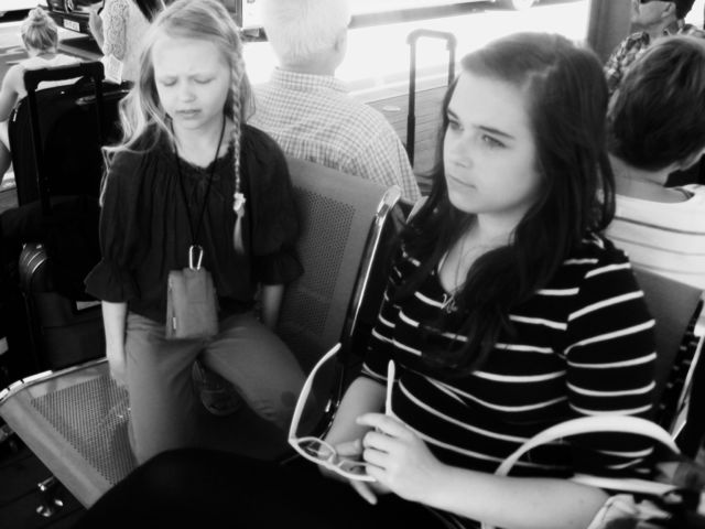 Thinking . Little one and Auntie leaving Cyprus behind.