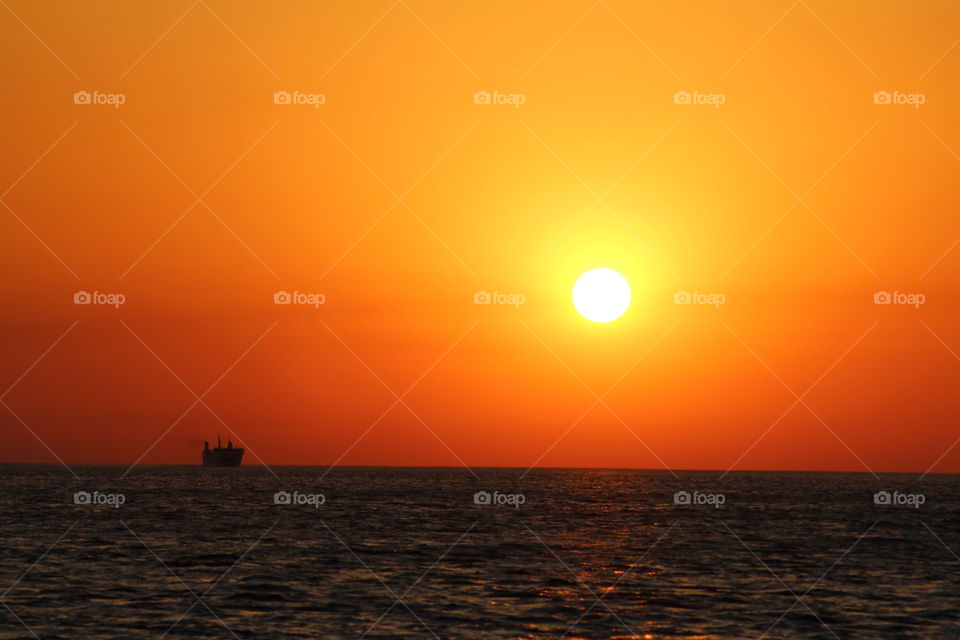 sunset boat