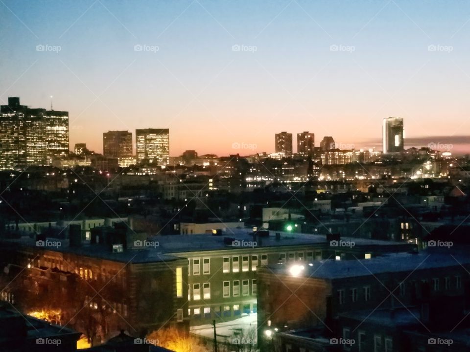 Boston skyline.
