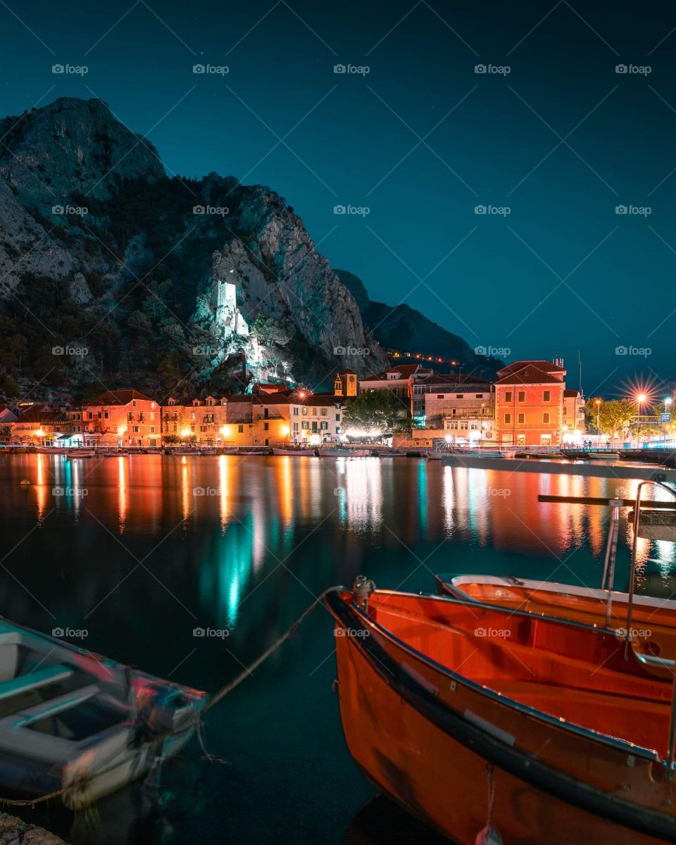 Omiš City from Croatia Cetina River