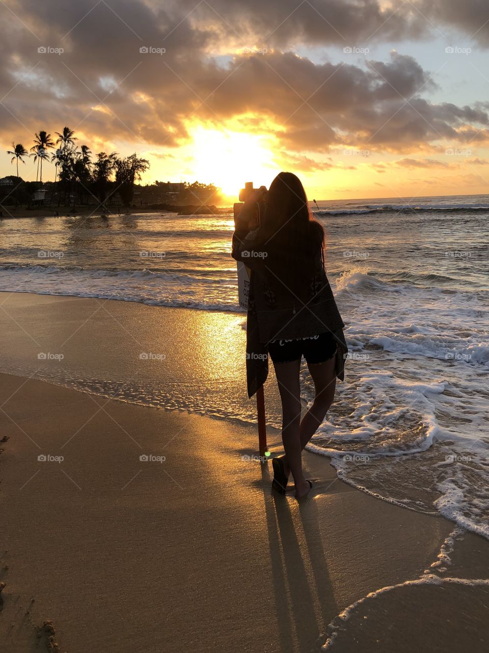 Watching the sunrise in Hawaii