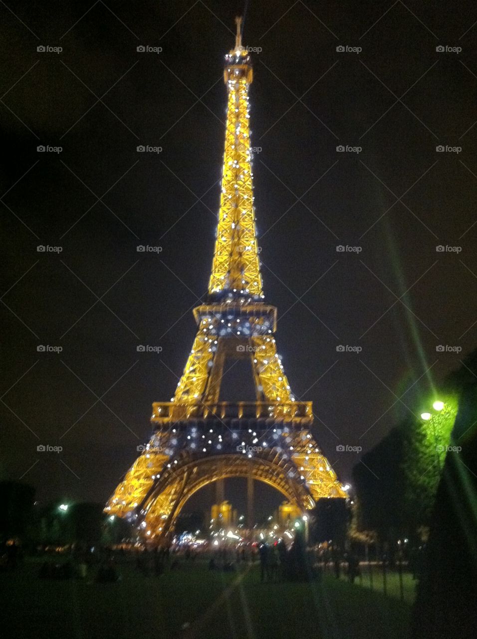 The Eiffel Tower. The Eiffel Tower at night