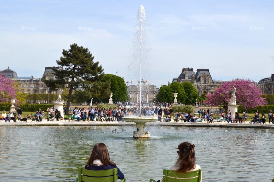 Fountain at Tuilleries in Paris