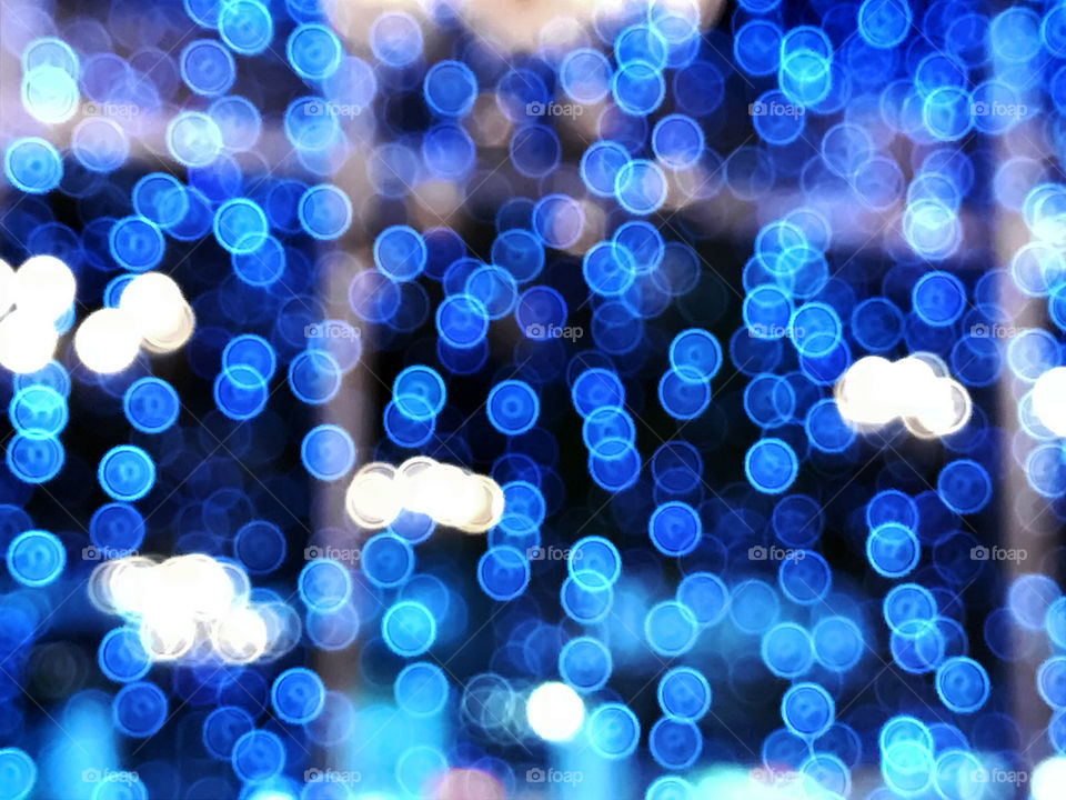 Blue light bokeh background 