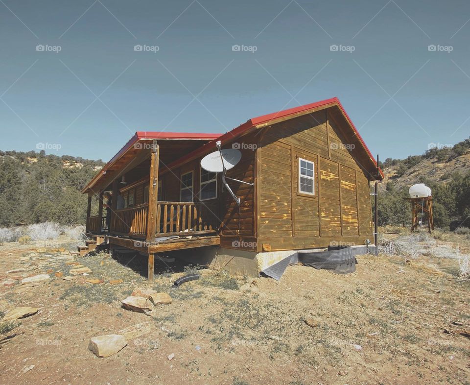 Cabin in the desert in Utah. 