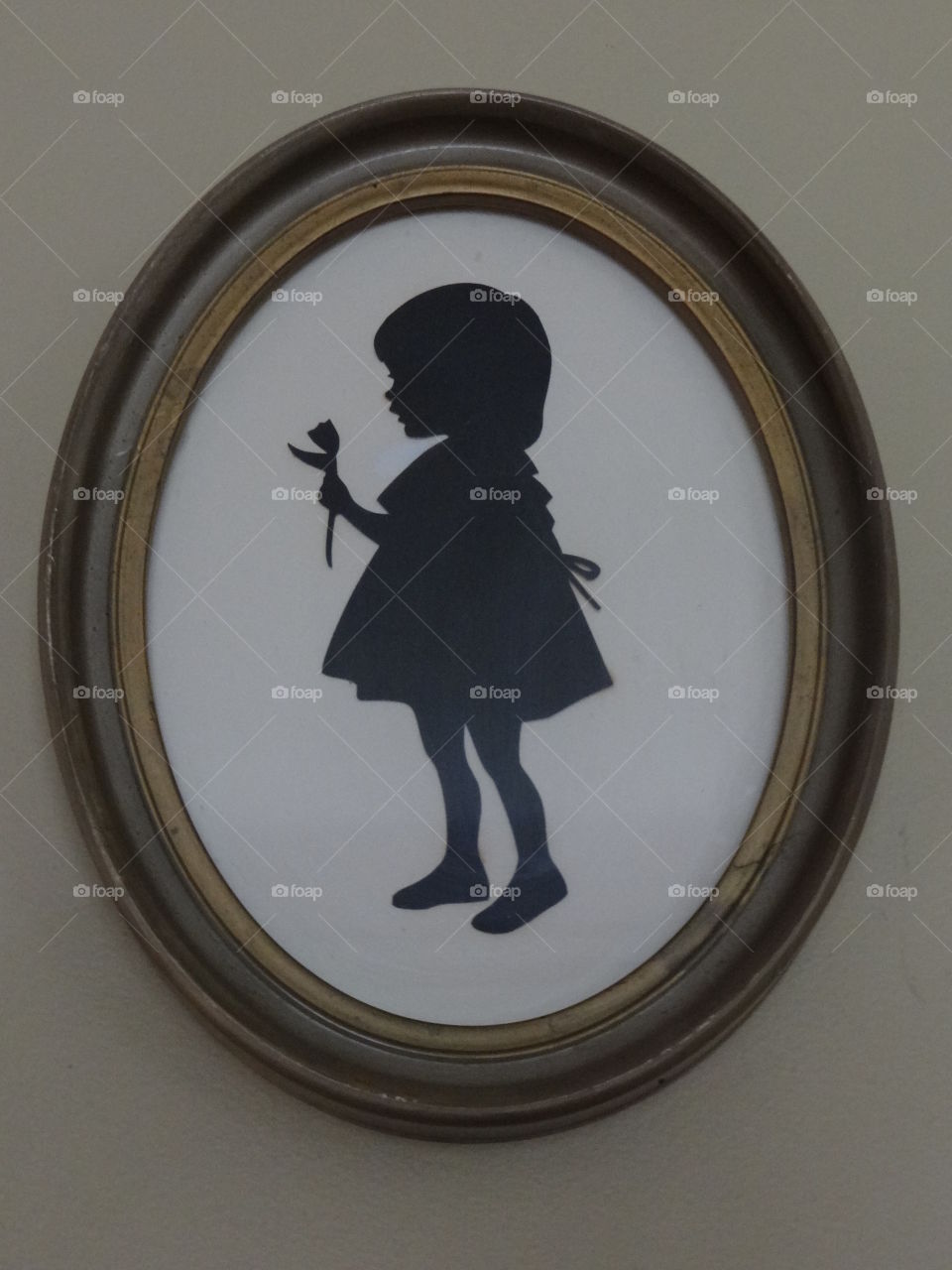 Silhouette .  A silhouette of me in the 80's