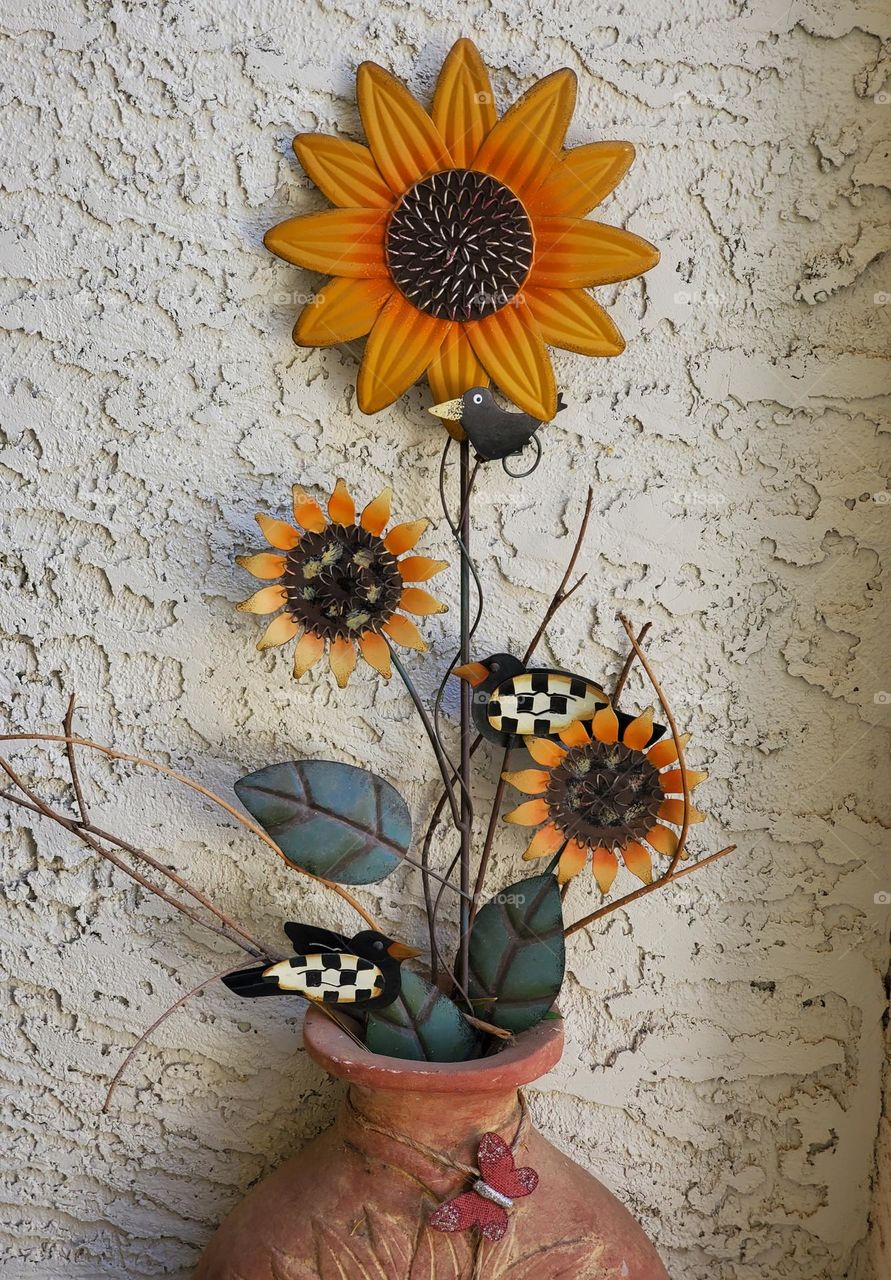 Metallic Sunflower by My Front Door