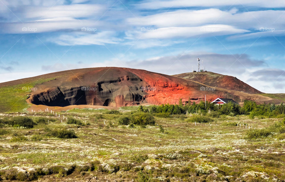 Red mountain. 